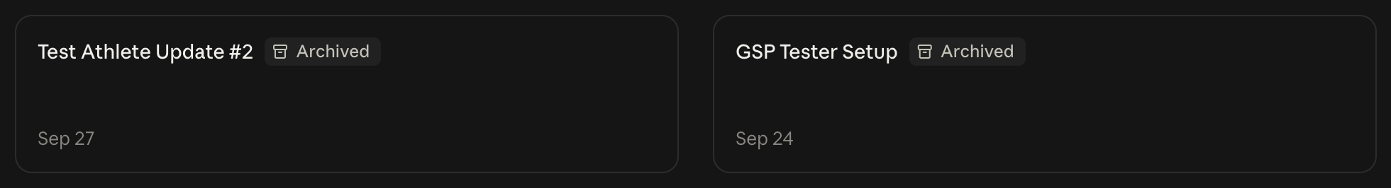Two older projects in the Claude project list with no icon above their names.